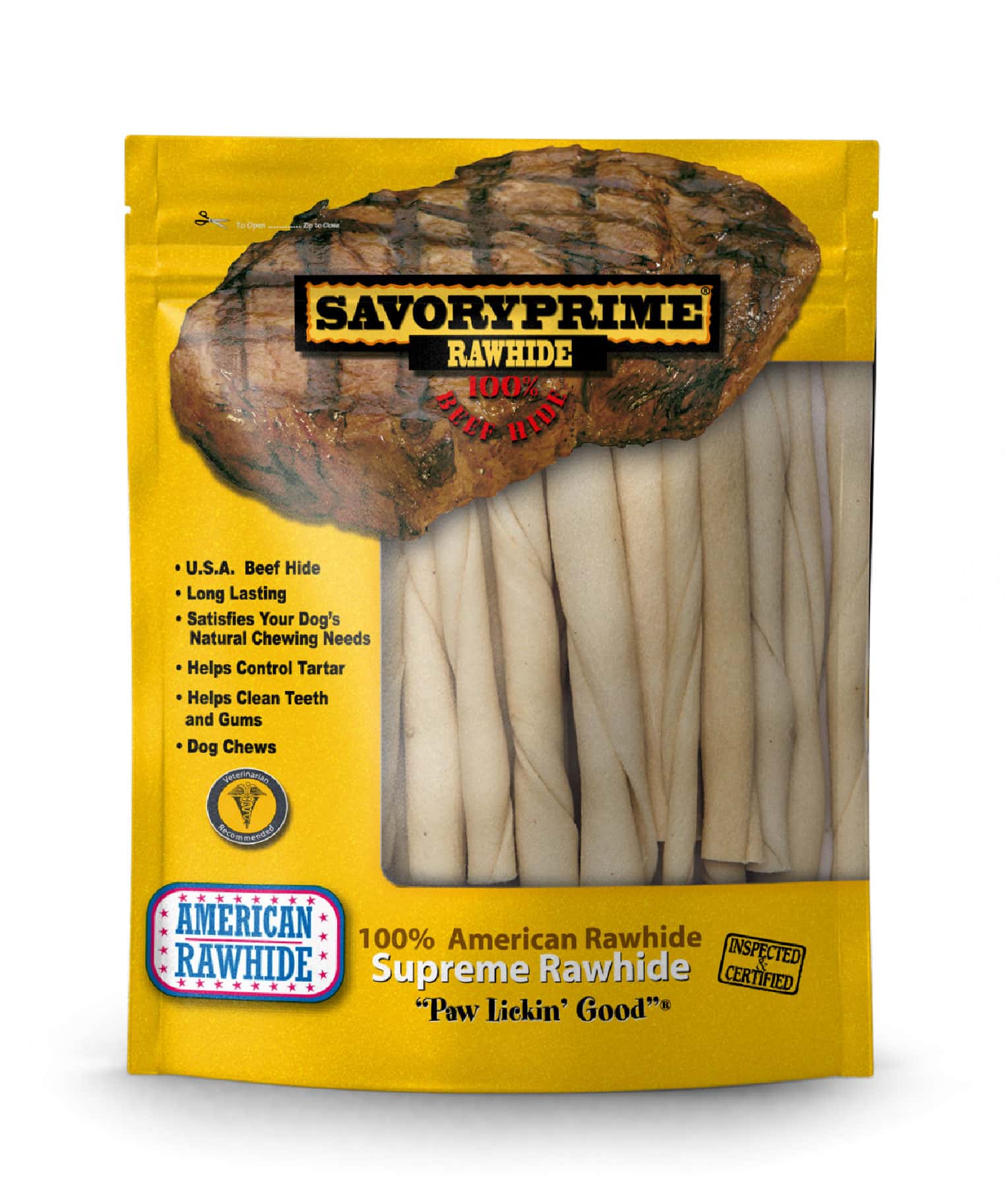 Savory Prime AMERICAN Twist Sticks White (5inch) (30pk) - main product image