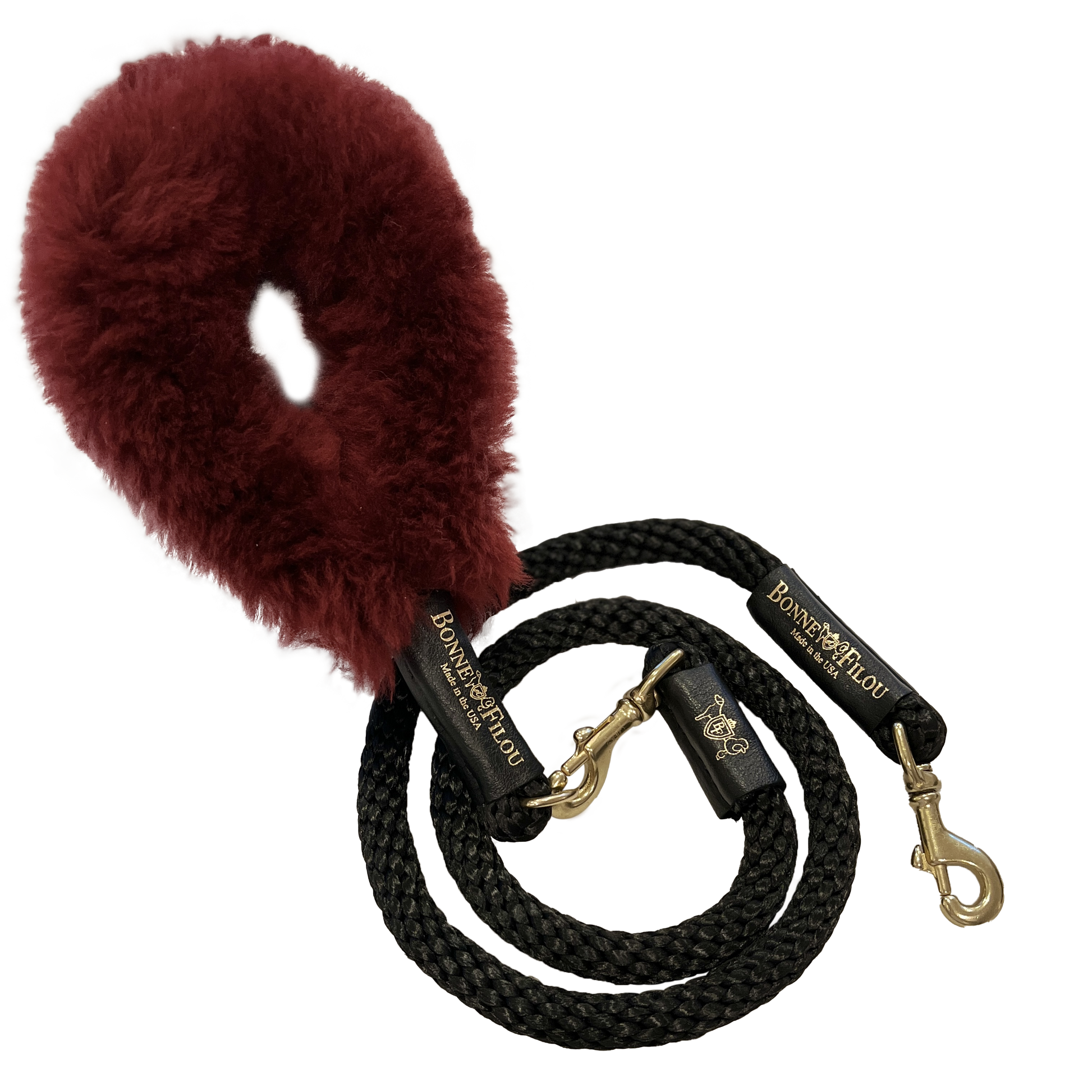 Dog Leash Bundle Shearling Fur Grip Rope Leash for Daily Use - gallery product image for dog leash