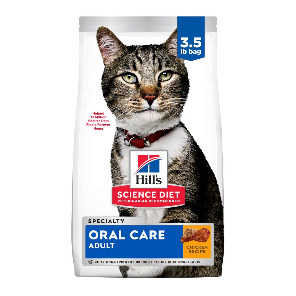 Hills Science Diet Adult Oral Care Chicken Recipe Dry Cat - main product image