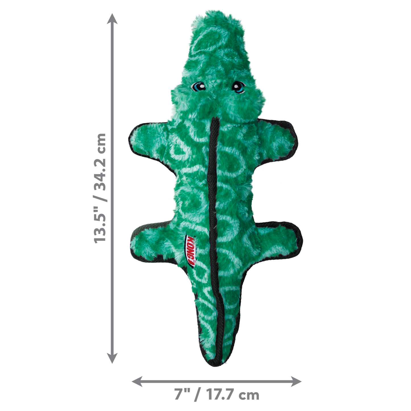 KONG Ballistic Alligator Medium Large Fetch Dog Toy Durable - close up view