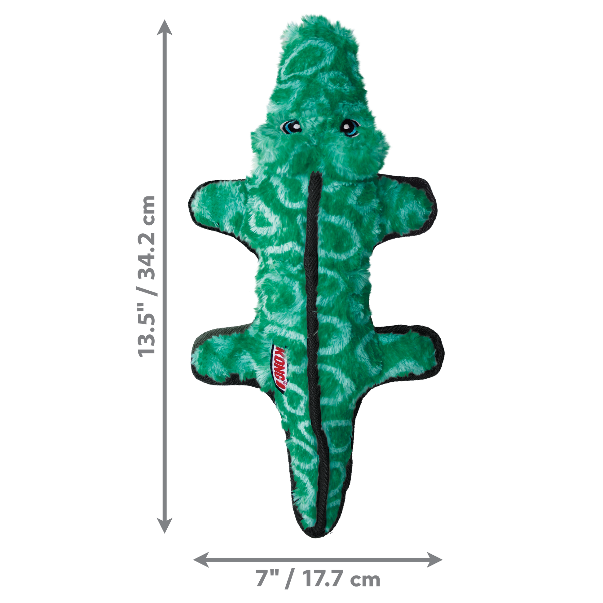 KONG Ballistic Alligator Medium Large Fetch Dog Toy Durable - close up view