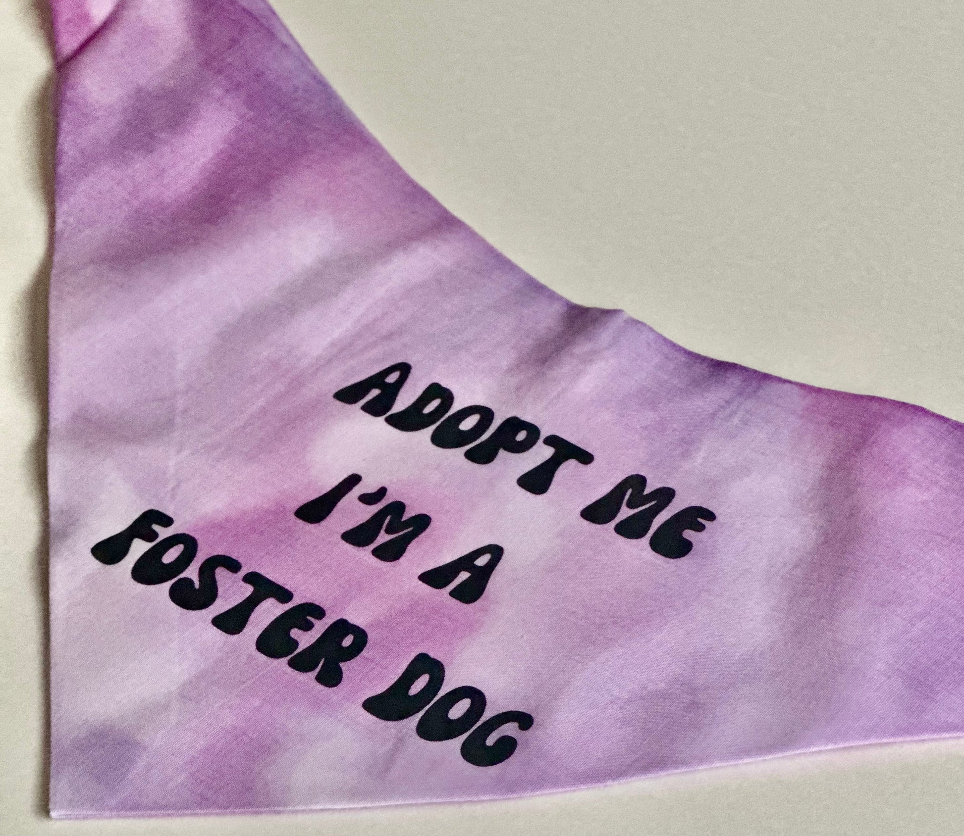 Dog Apparel Adopt Me I m A Foster Tie Dye Dog Bandana New - lifestyle view