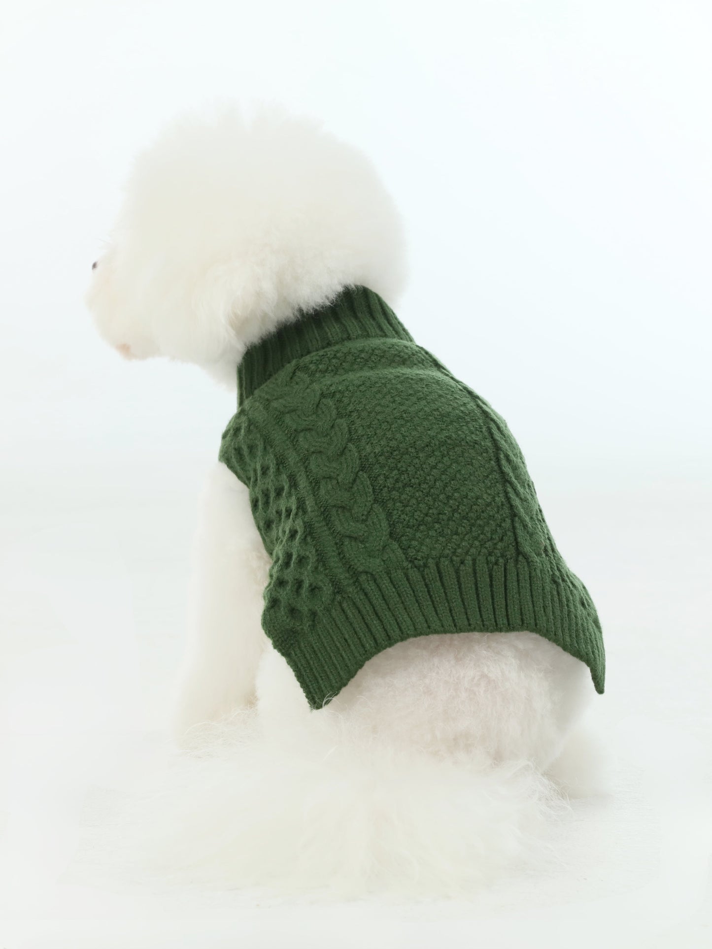 Pet Sweater Vest Green Dog Sweaters Premium Pet Supply - lifestyle view