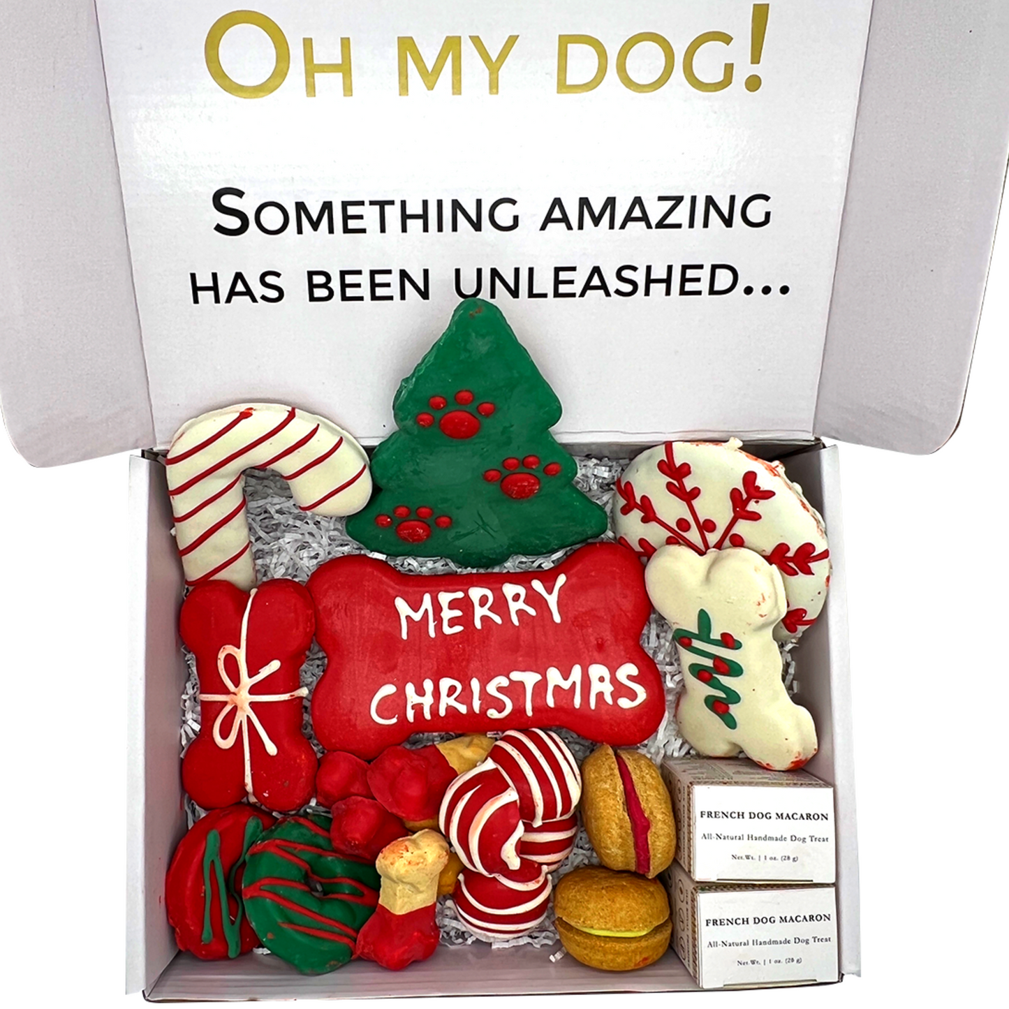 Dog Treats Christmas Themed Treats Gift Box for Daily Use - lifestyle product image for dog treats