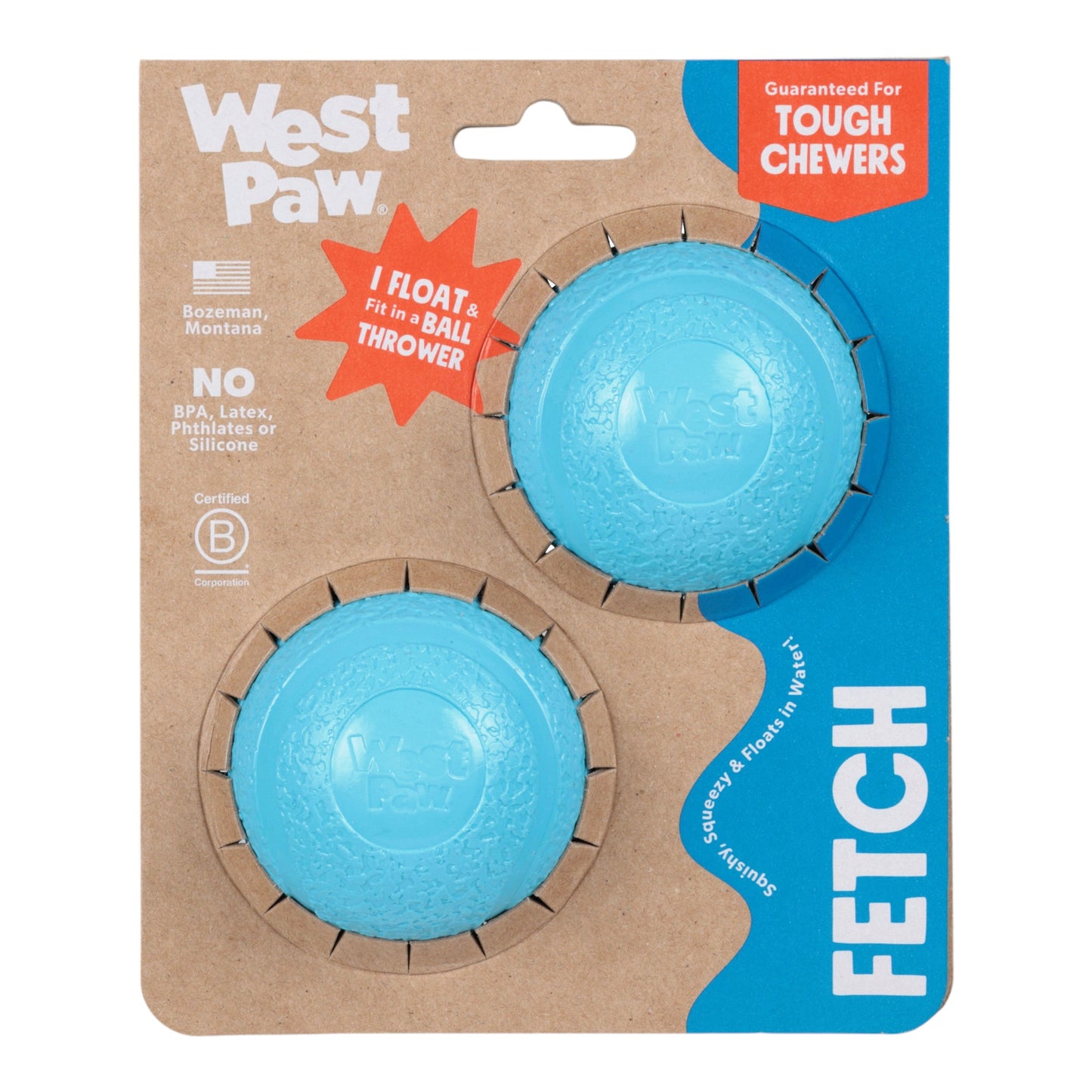 Small Boundr 2 Pack Aqua Interactive Dog Toy Durable Play - lifestyle view