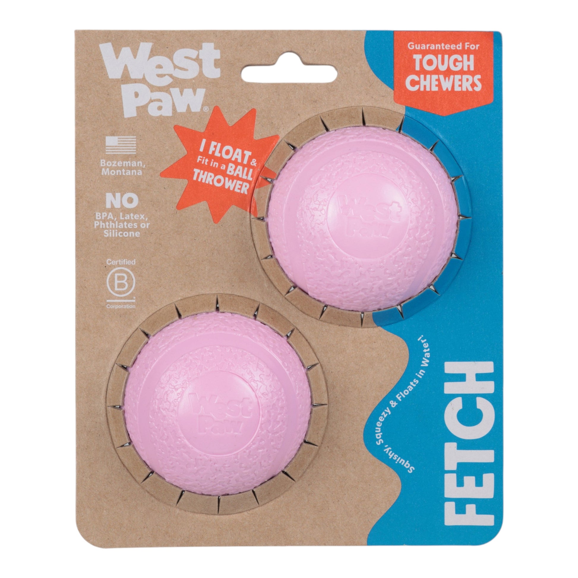 Small Boundr 2 Pack Bubblegum Interactive Dog Toy Durable - detail view