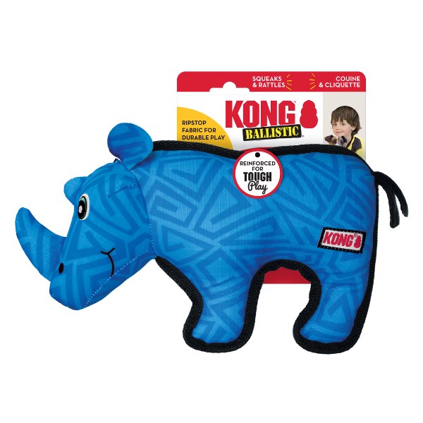 KONG Ballistic Rhino Medium Large Fetch Dog Toy Durable Play - main product image