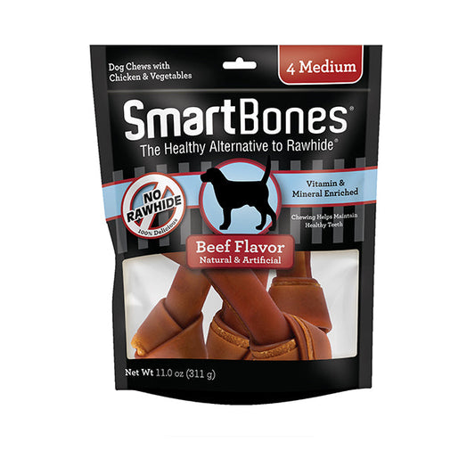 Smartbones Beef Classic Bone Chews - Medium (4pk) (11oz) - main product image