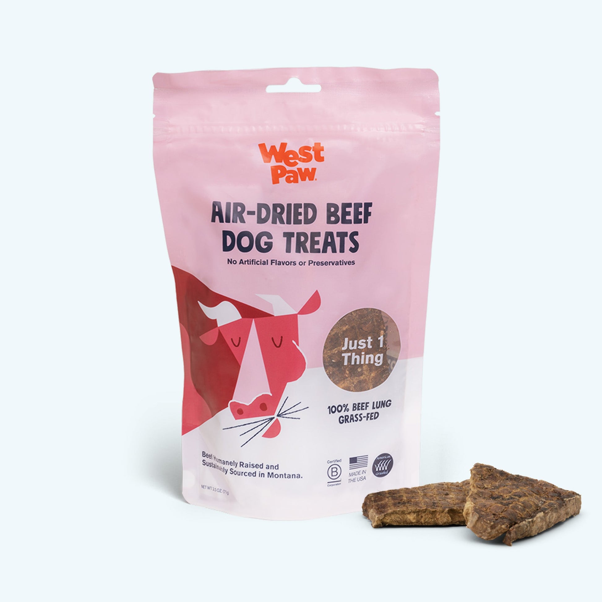 Dog Treats Beef Lung Natural Protein Reward Chews - detail view
