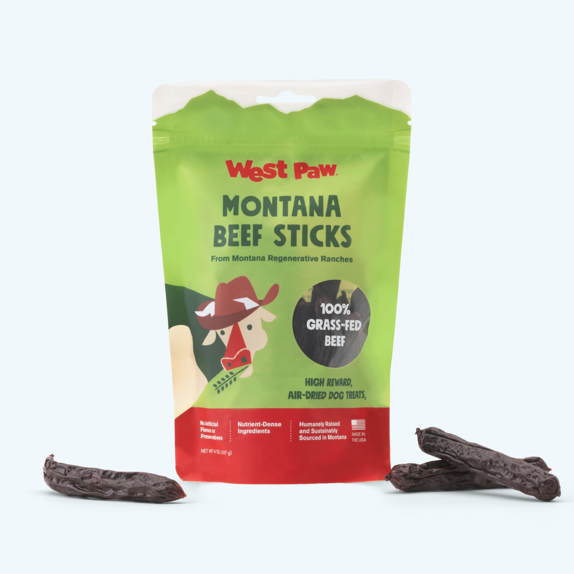 Dog Treats Beef Stick Natural Protein Reward Chews - detail view