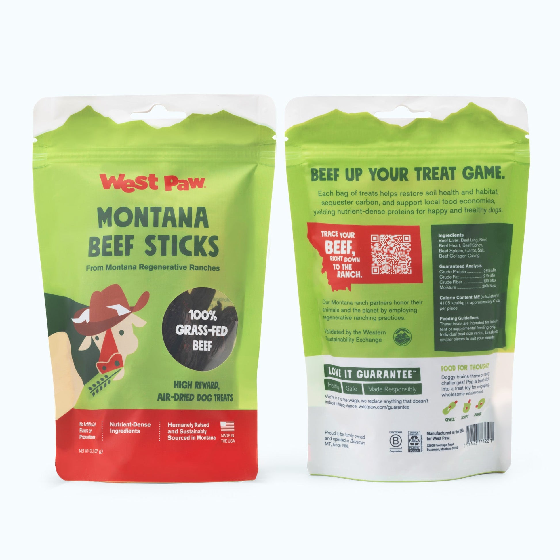 Dog Treats Beef Stick Natural Protein Reward Chews - close up view