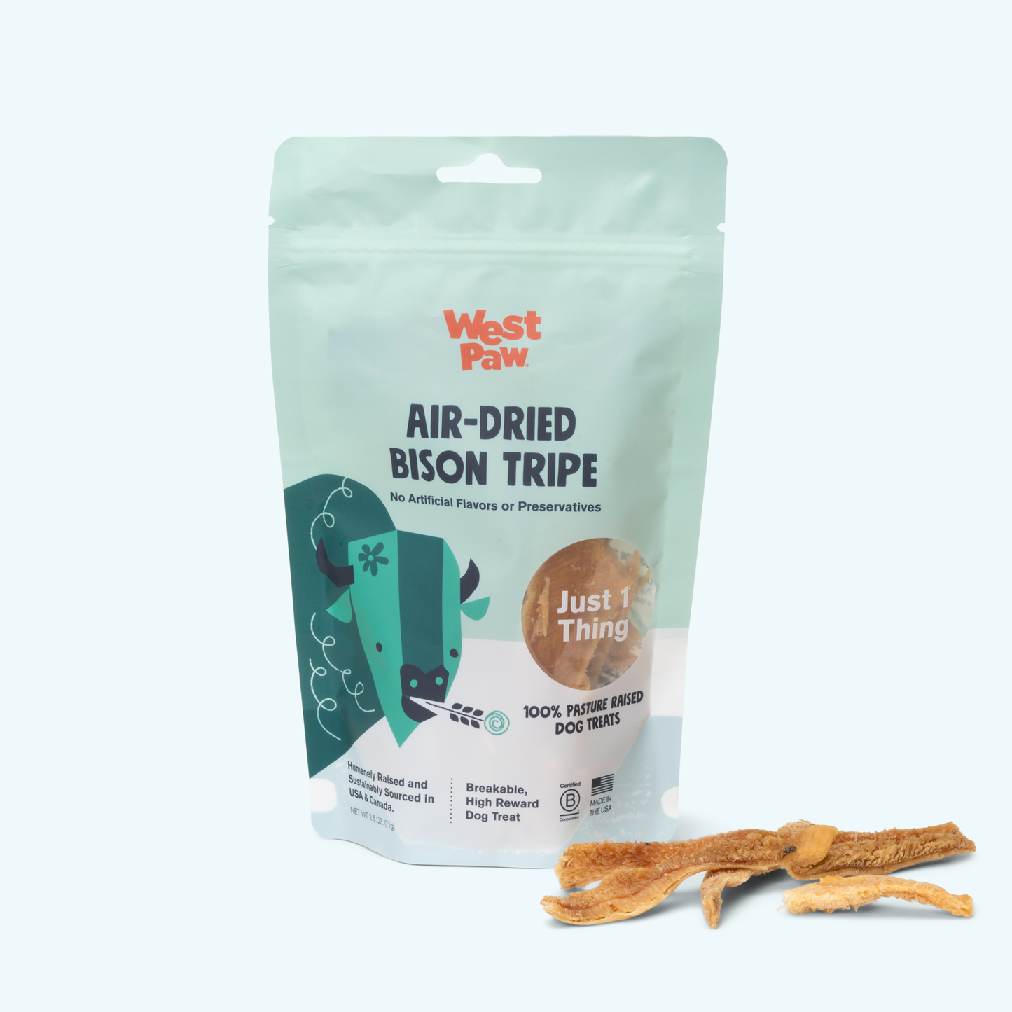 Dog Treats Bison Tripe Natural Protein Reward Chews - detail view