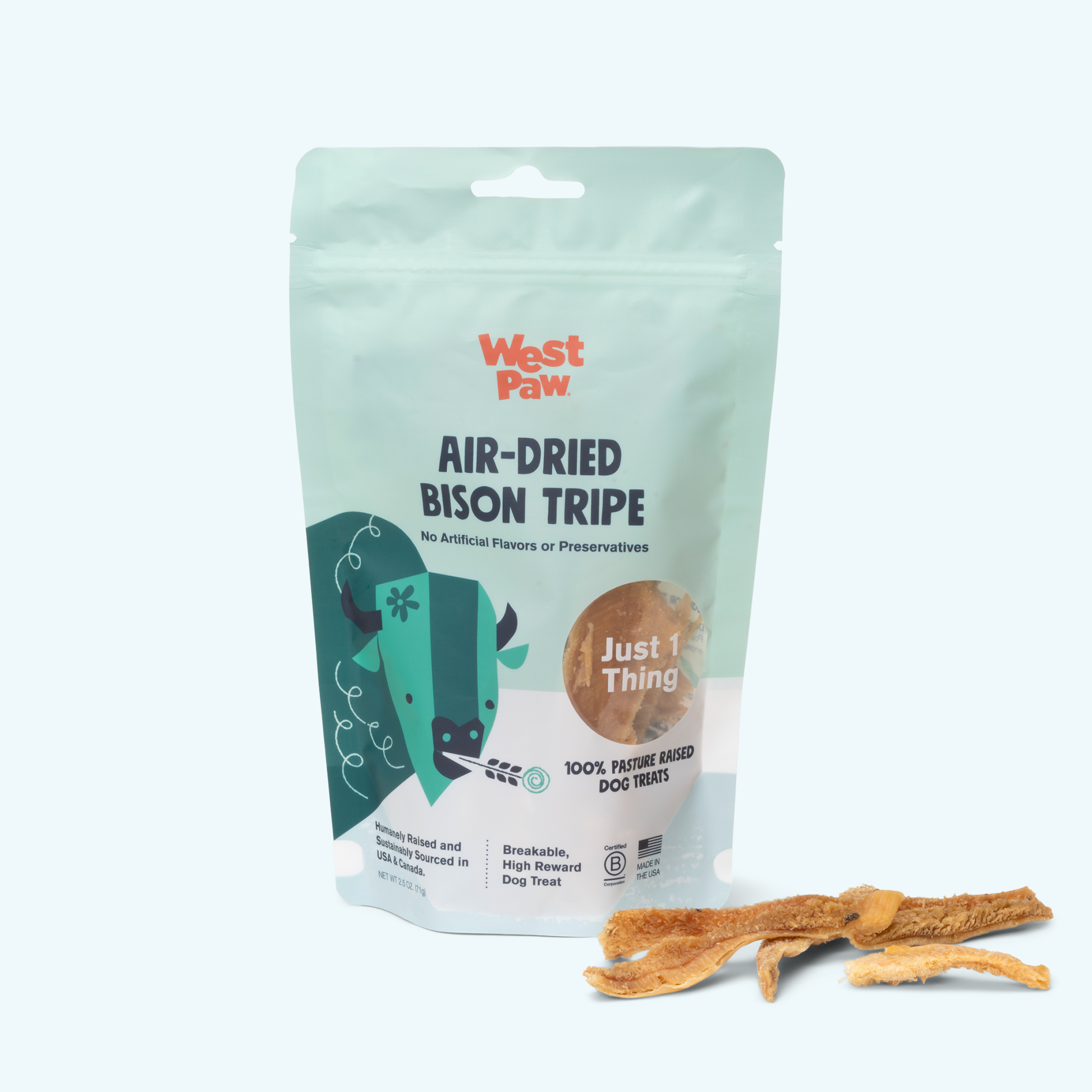 Dog Treats Bison Tripe Natural Protein Reward Chews - detail view