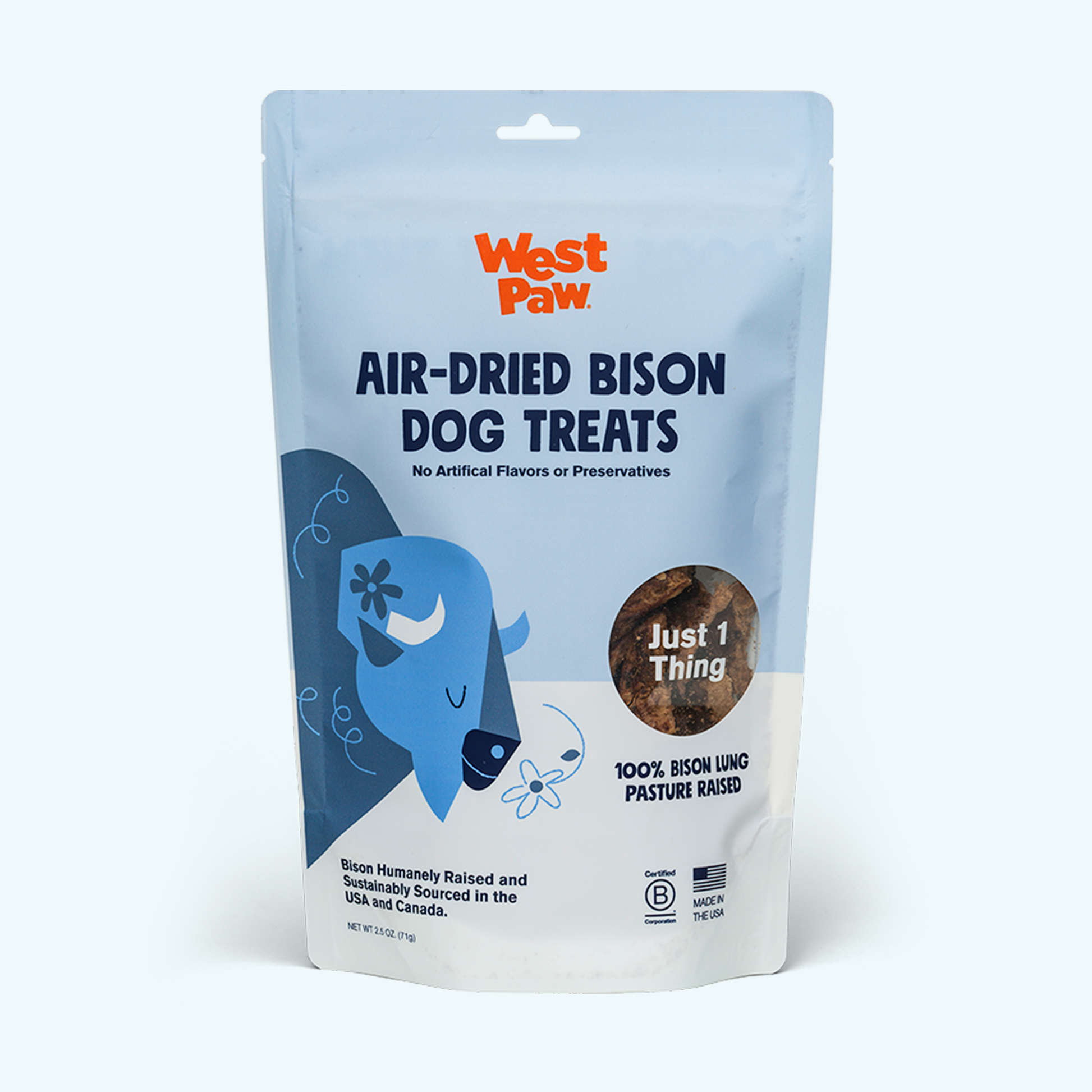 Dog Treats Bison Lung Natural Protein Reward Chews - main product image