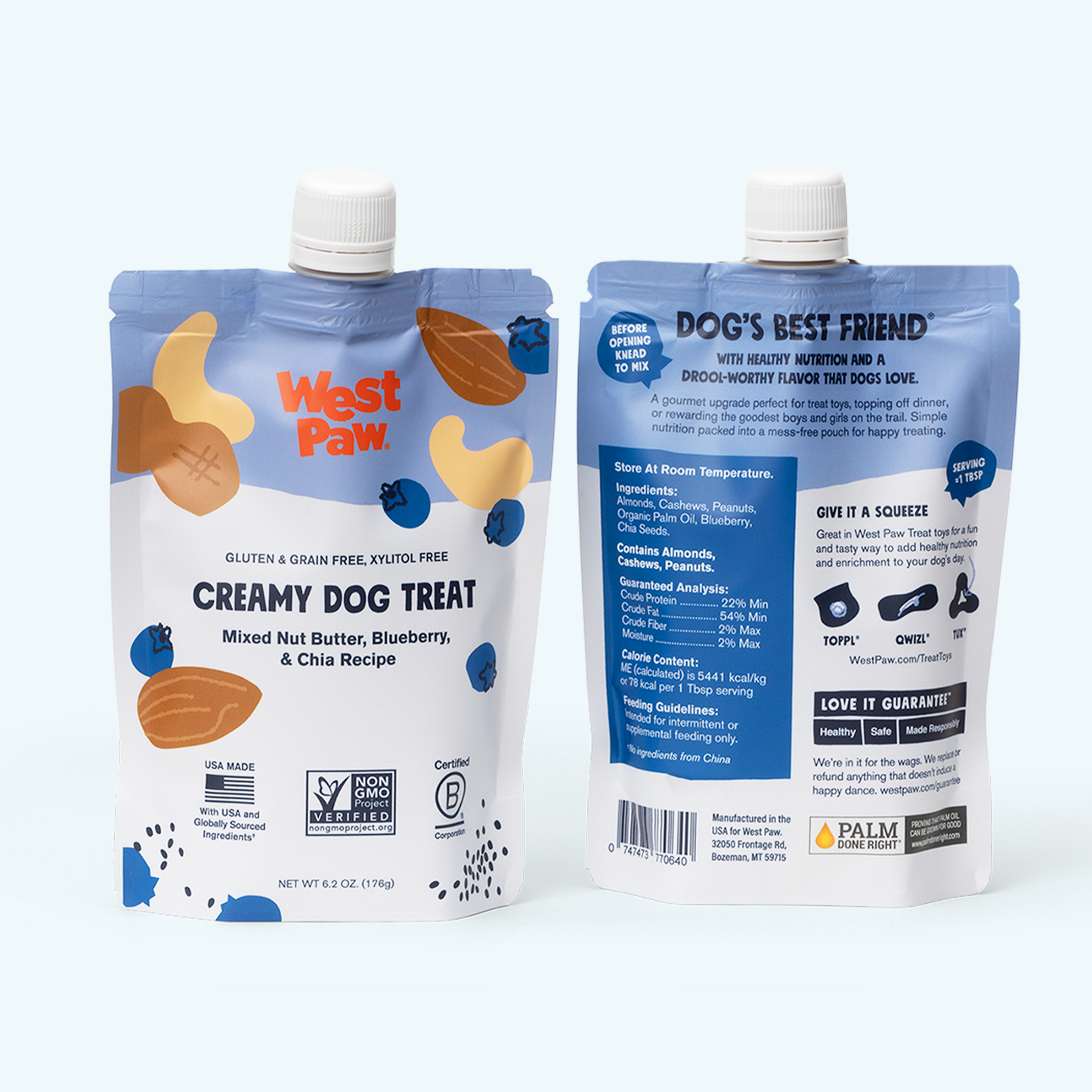 Dog Treats Nut Butter Blueberry Chia Seed Training Rewards - lifestyle view