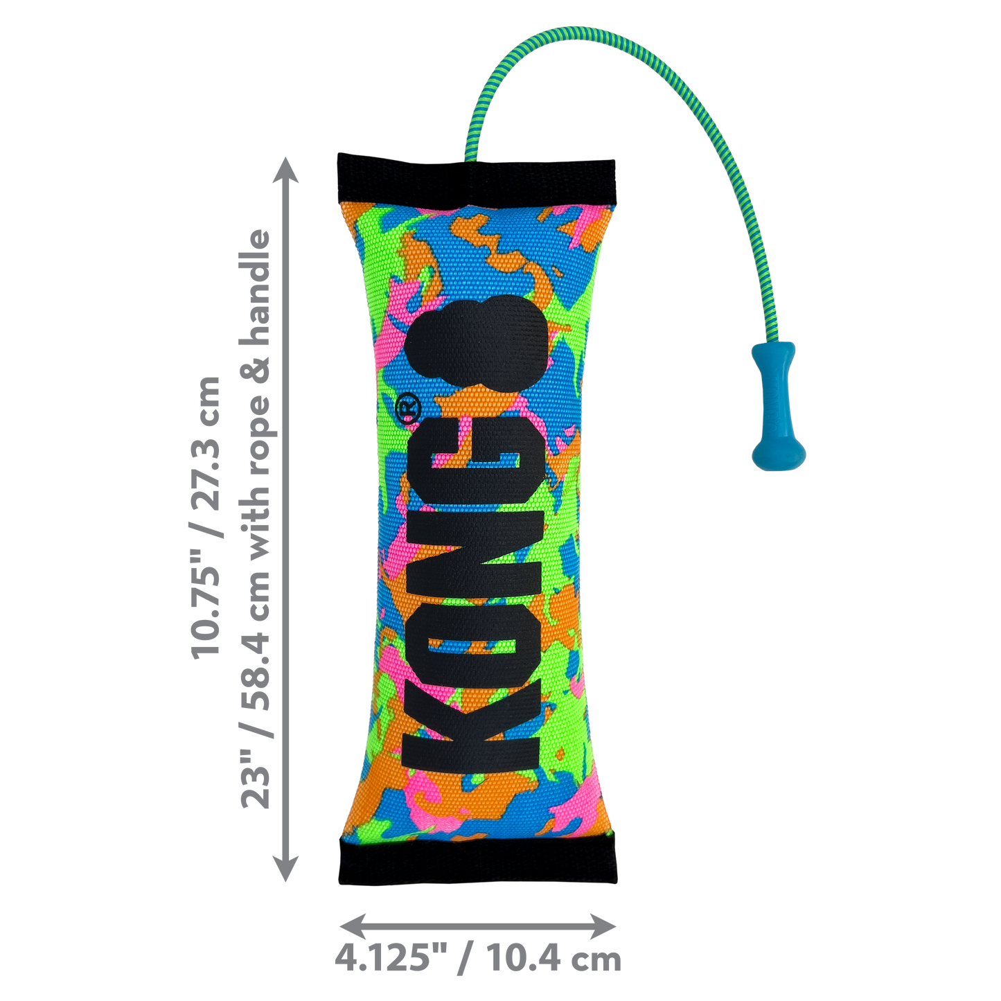 KONG Bunji High Viz Bumper Assorted Medium Fetch Dog Toy - close up view