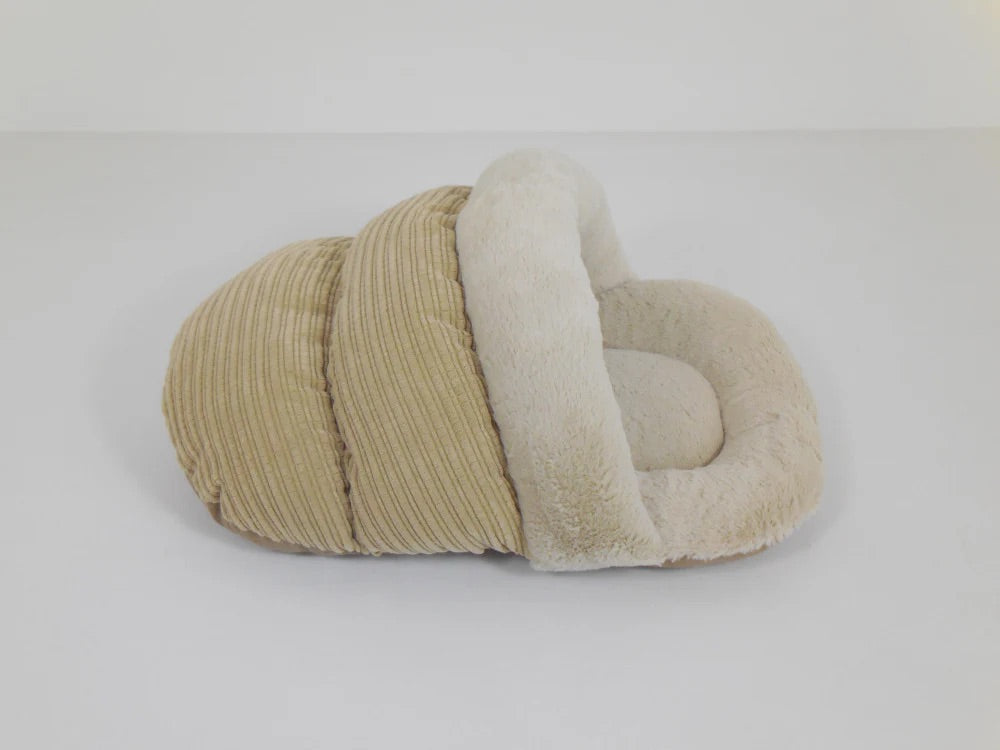 Arlee Sly Slipper Bed 23" Snow Leopard Tan - main product view | Cat Beds at Purrfect Pet Kingdom