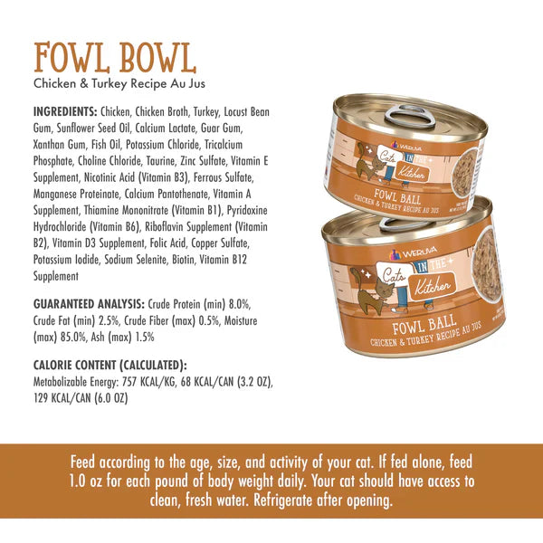 Cats In The Kitchen Fowl Ball Chicken And Turkey Recipe - close up view