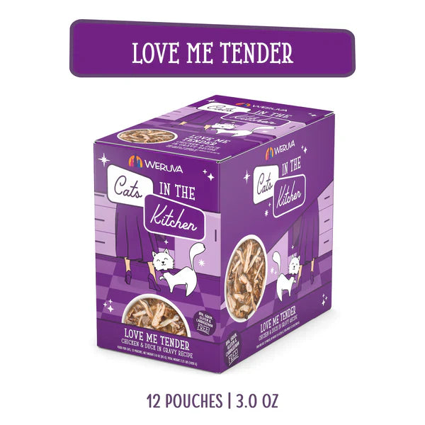 Cats In The Kitchen Love Me Tender Chicken Duck In Gravy 3Oz - close up view