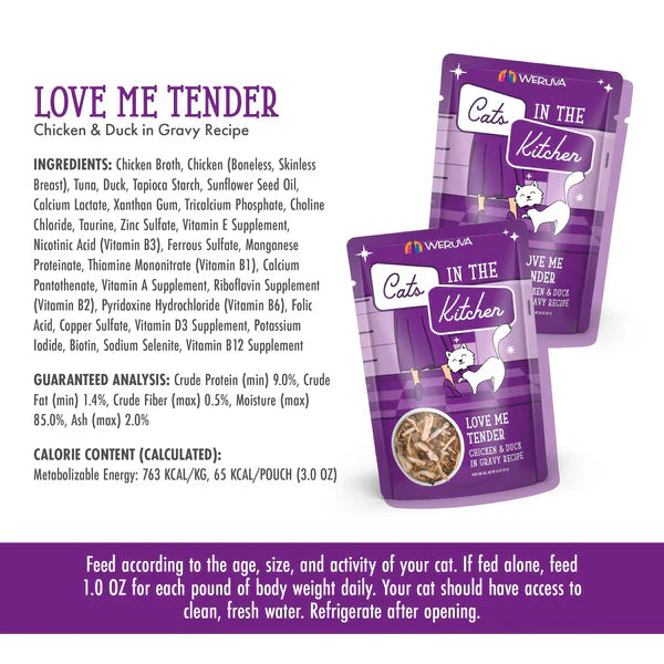 Cats In The Kitchen Love Me Tender Chicken Duck In Gravy 3Oz - gallery image 5