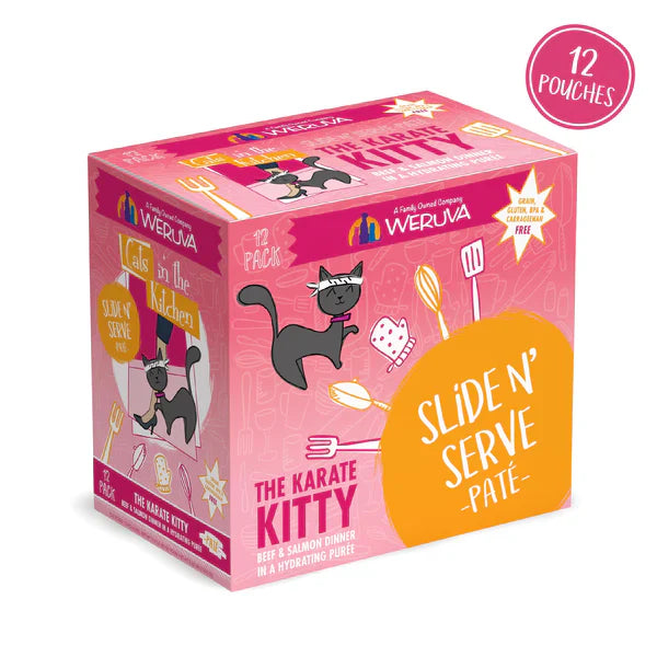 Cats In The Kitchen Pate The Karate Kitty Beef Salmon Dinner - lifestyle view