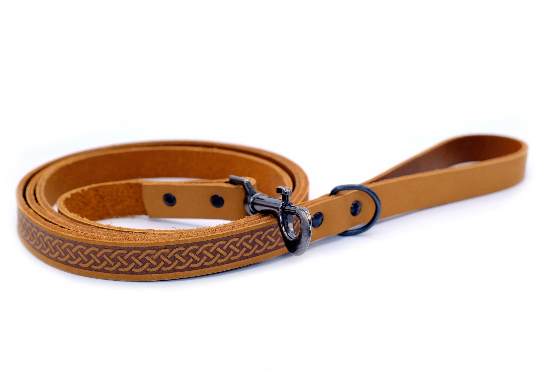 Dog Collar Celtic Sport Khaki Leather Leash for Daily Use - main product image for dog collar