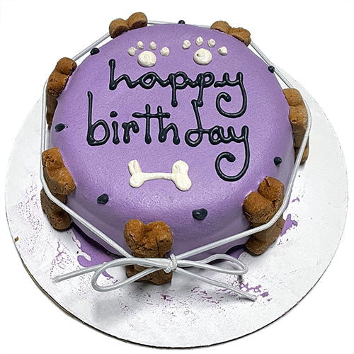 Dog Birthday Cake: Purple Cake Perishable for Dog Gifts - premium dog treat from Purrfect Pet Kingdom