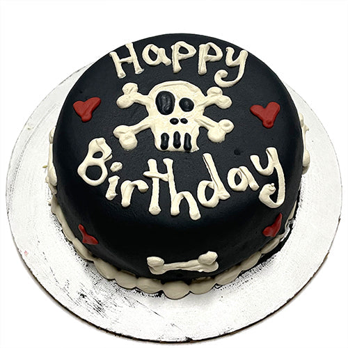 Dog Birthday Cake: Skull Cake Perishable for Pet Parties - premium dog treat from Purrfect Pet Kingdom
