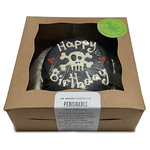 Dog Birthday Cake: Skull Cake Perishable for Pet Parties - premium dog treat from Purrfect Pet Kingdom