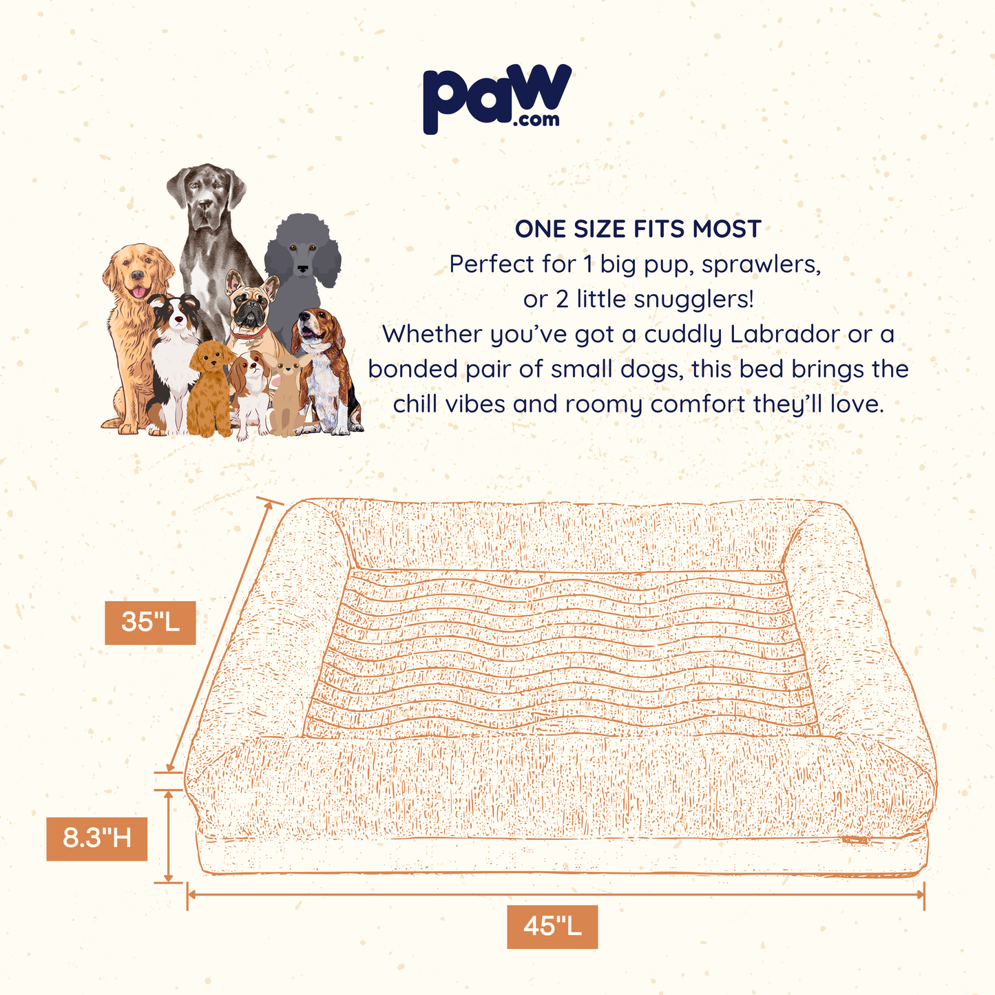 Pupchill Cooling 4 Bolster Dog Bed Arctic Sand Washable Pet - gallery image 9