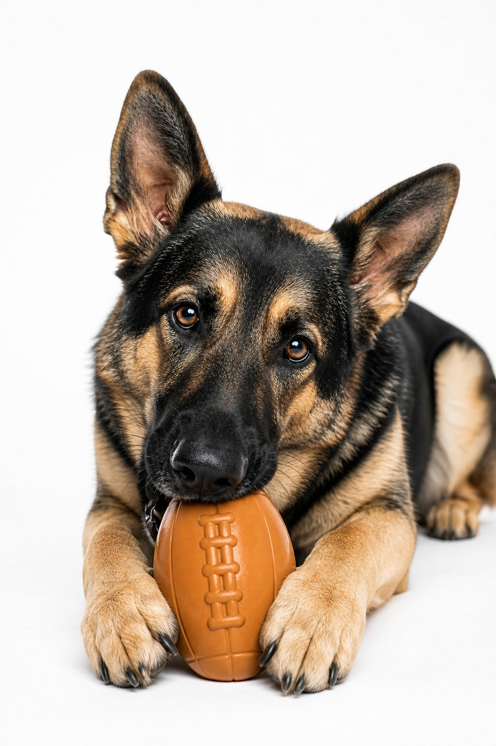 Football Dog Chew Toy & Treat Dispenser - USA Made | SodaPup - lifestyle view
