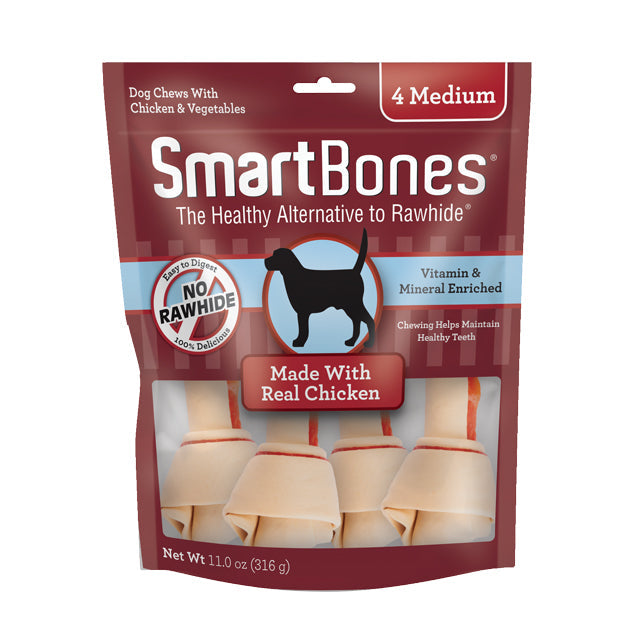 Smartbones Chicken Classic Bone Chews - Medium (4pk) (11oz) - main product image