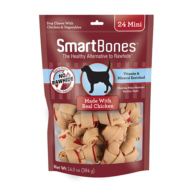 Smartbones Chicken Classic Bone Chews - Mini (24pk) (14oz) - main product image