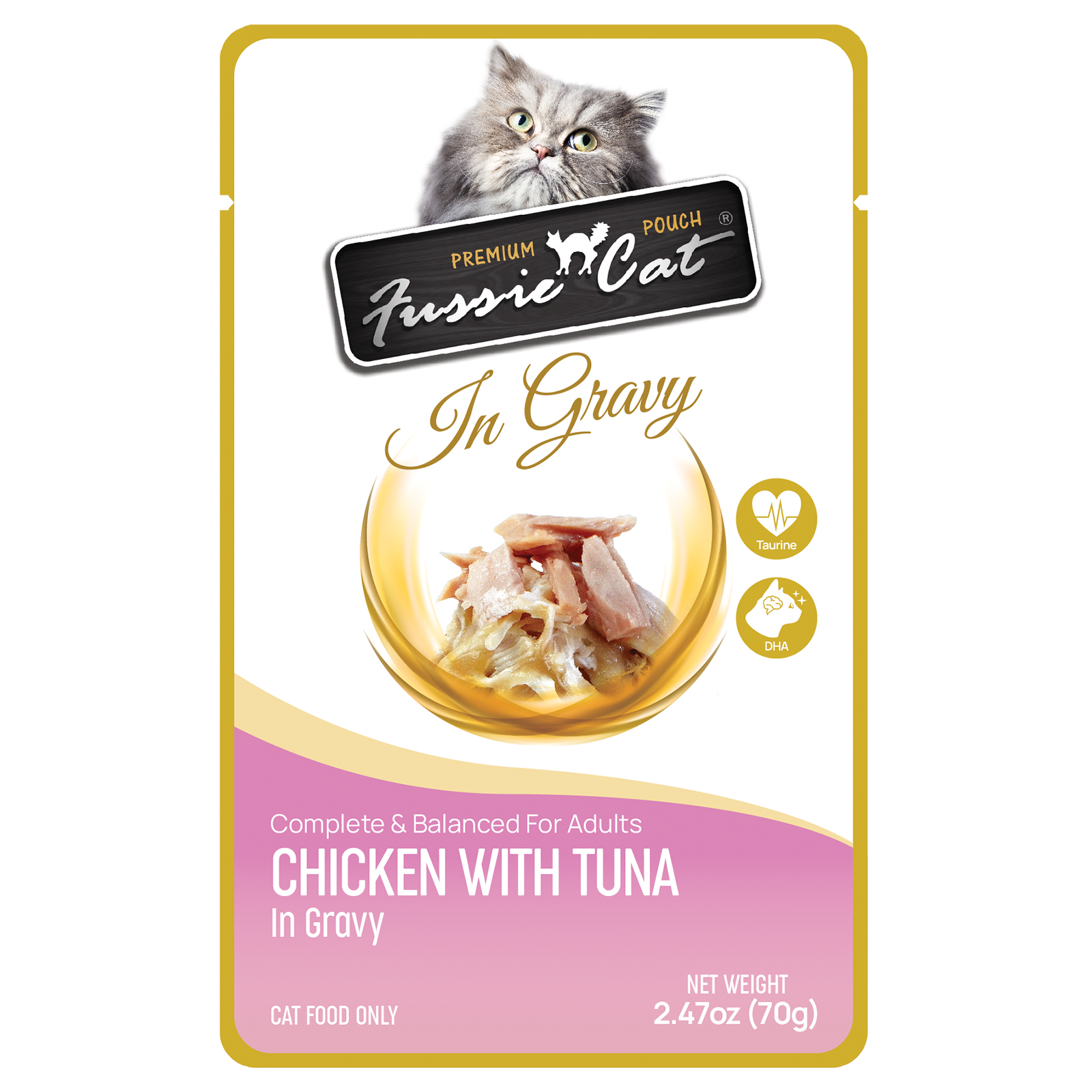 Fussie Cat Pouch Chicken With Tuna In Gravy 2 47Oz Wet Cat - main product image