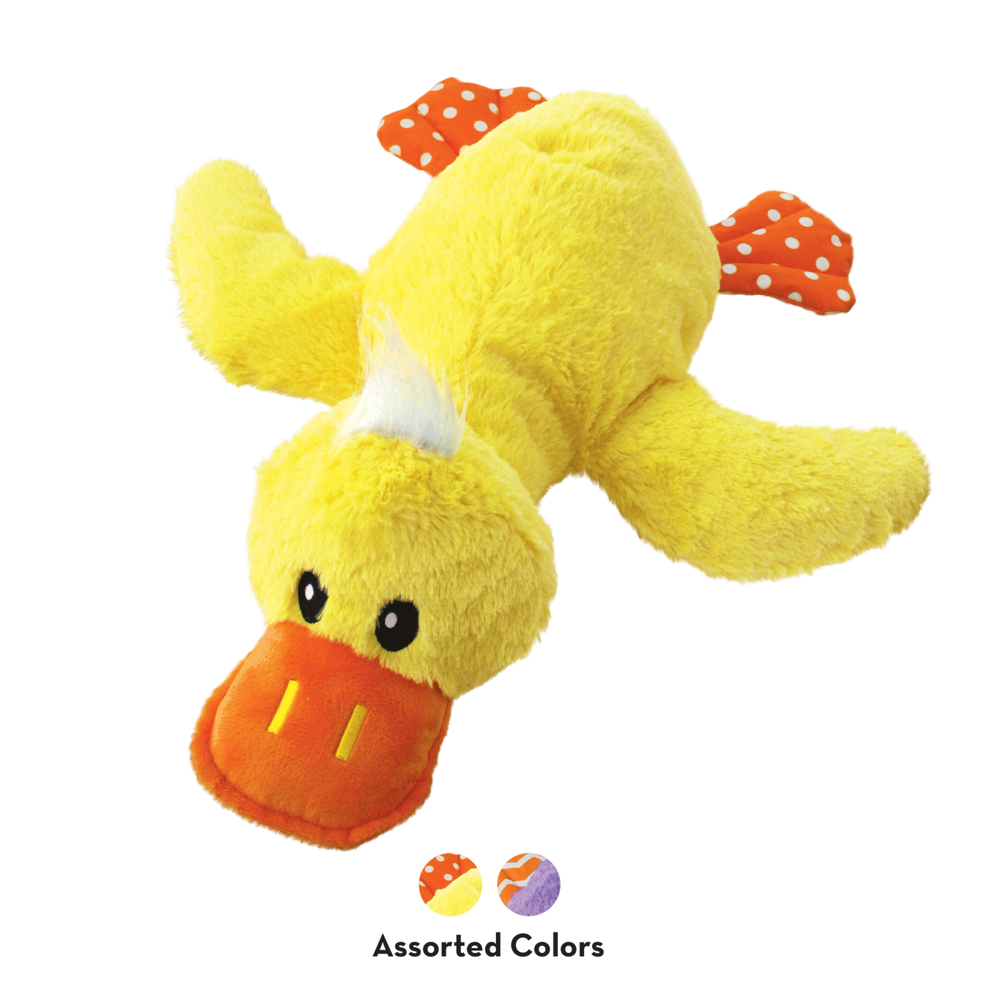 KONG Comfort Duck XL Plush Dog Toy Durable Play - close up view