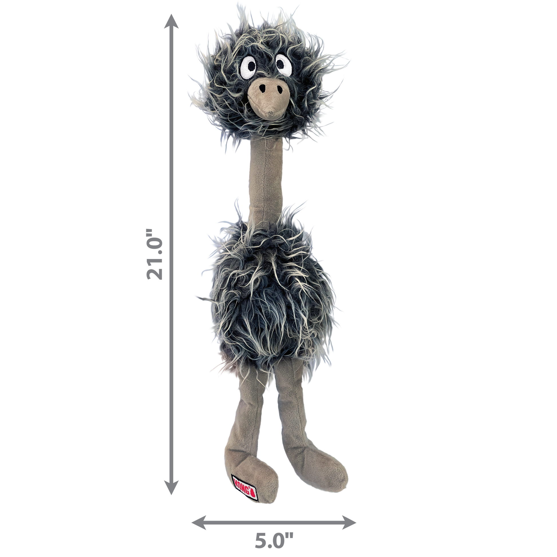KONG Comfort Jumbo Birds XL Plush Dog Toy Durable Play - close up view
