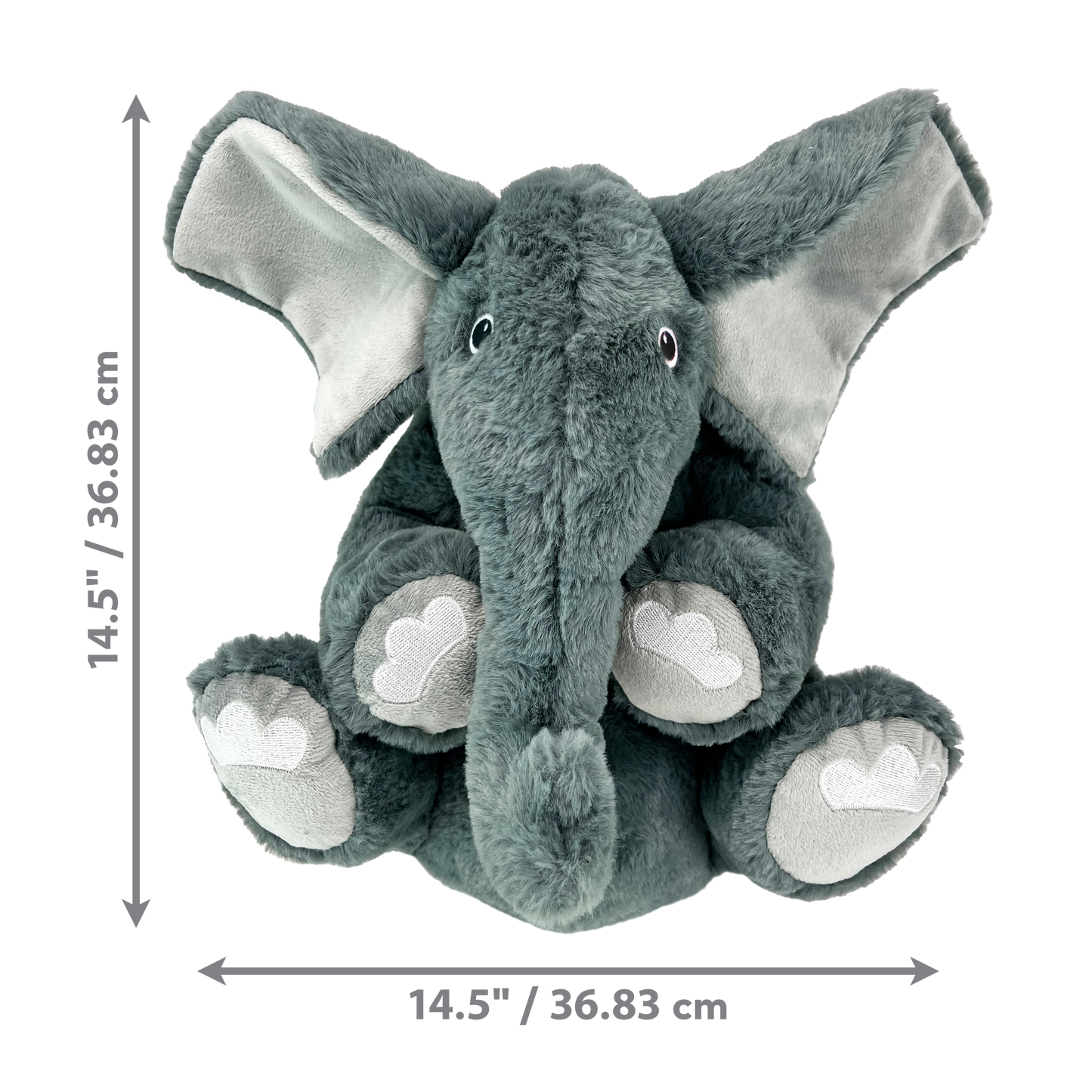 KONG Comfort Kiddos Jumbo Elephant Plush Dog Toy Durable - close up view