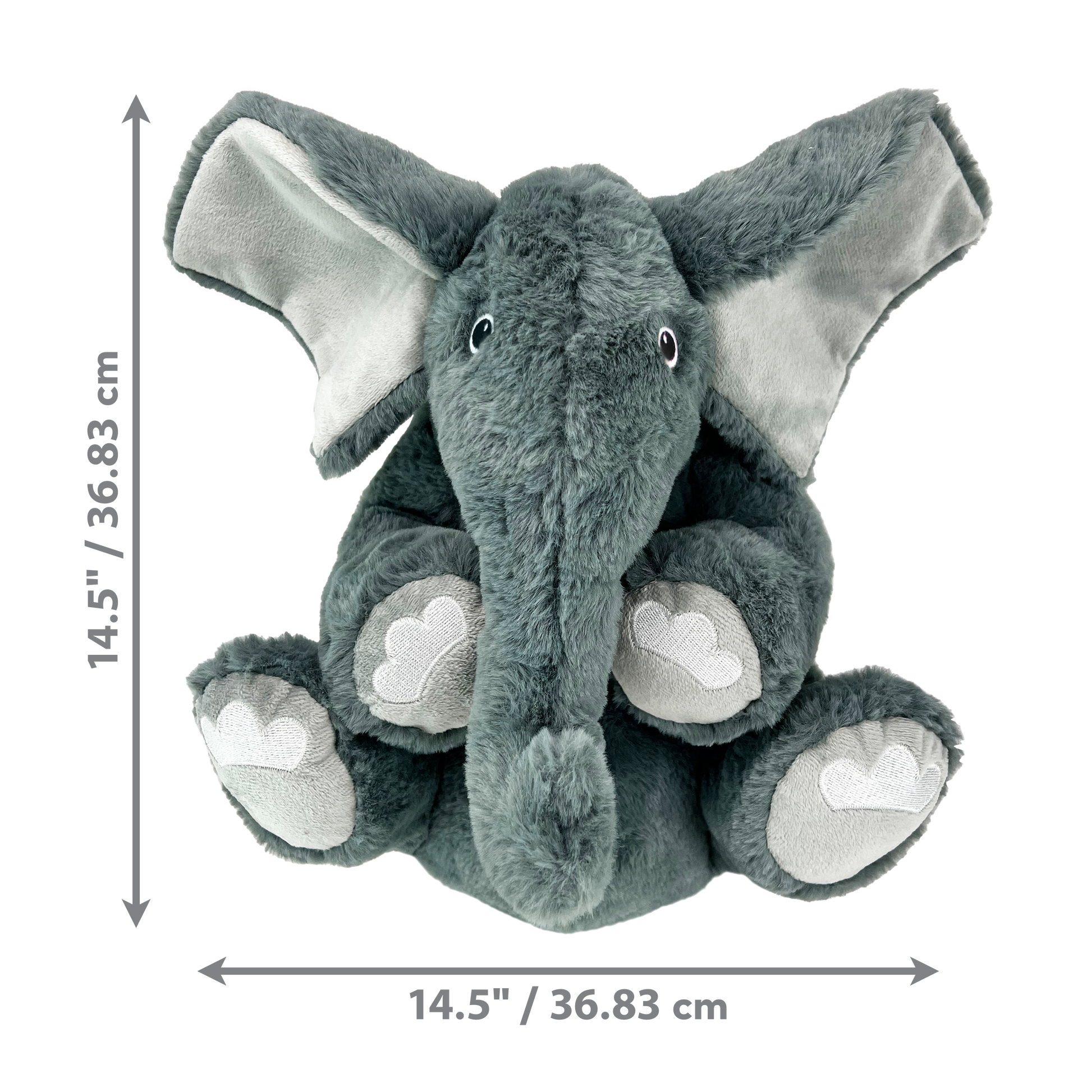 KONG Comfort Kiddos Jumbo Elephant Plush Dog Toy Durable - close up view