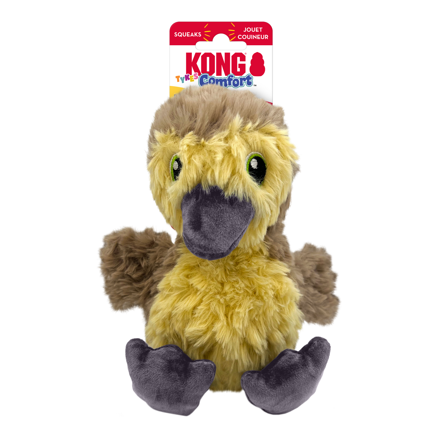 KONG Comfort Tykes Gosling Plush Dog Toy Durable Play - lifestyle view