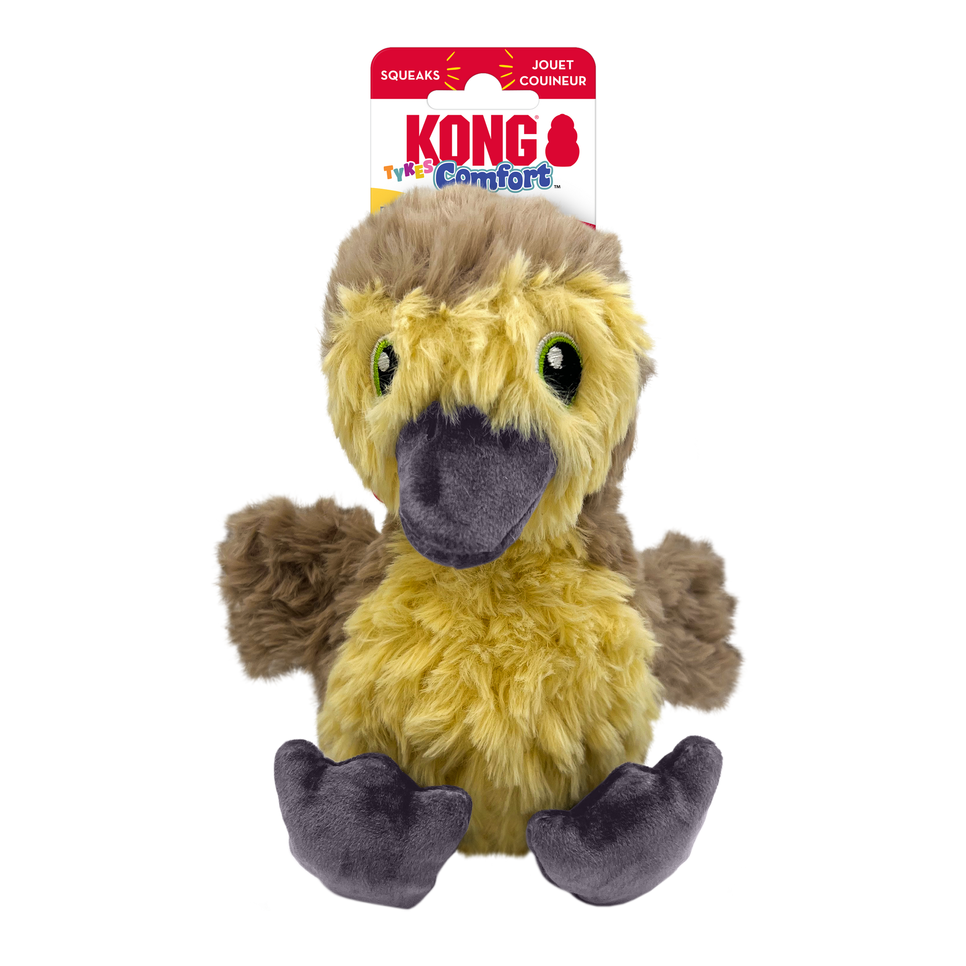 KONG Comfort Tykes Gosling Plush Dog Toy Durable Play - lifestyle view