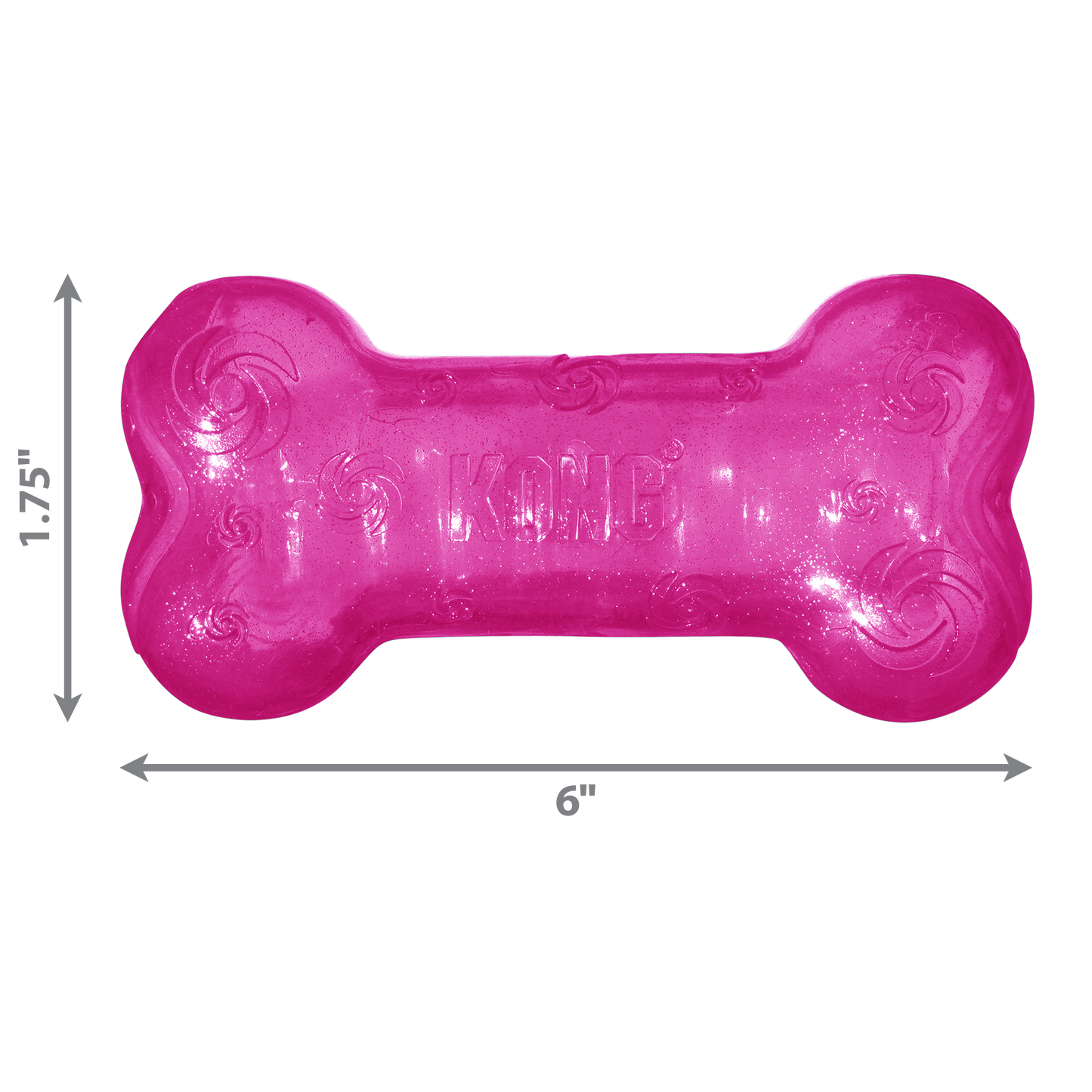KONG Squeezz Crackle Bone Interactive Dog Toy Durable Play - gallery image 5