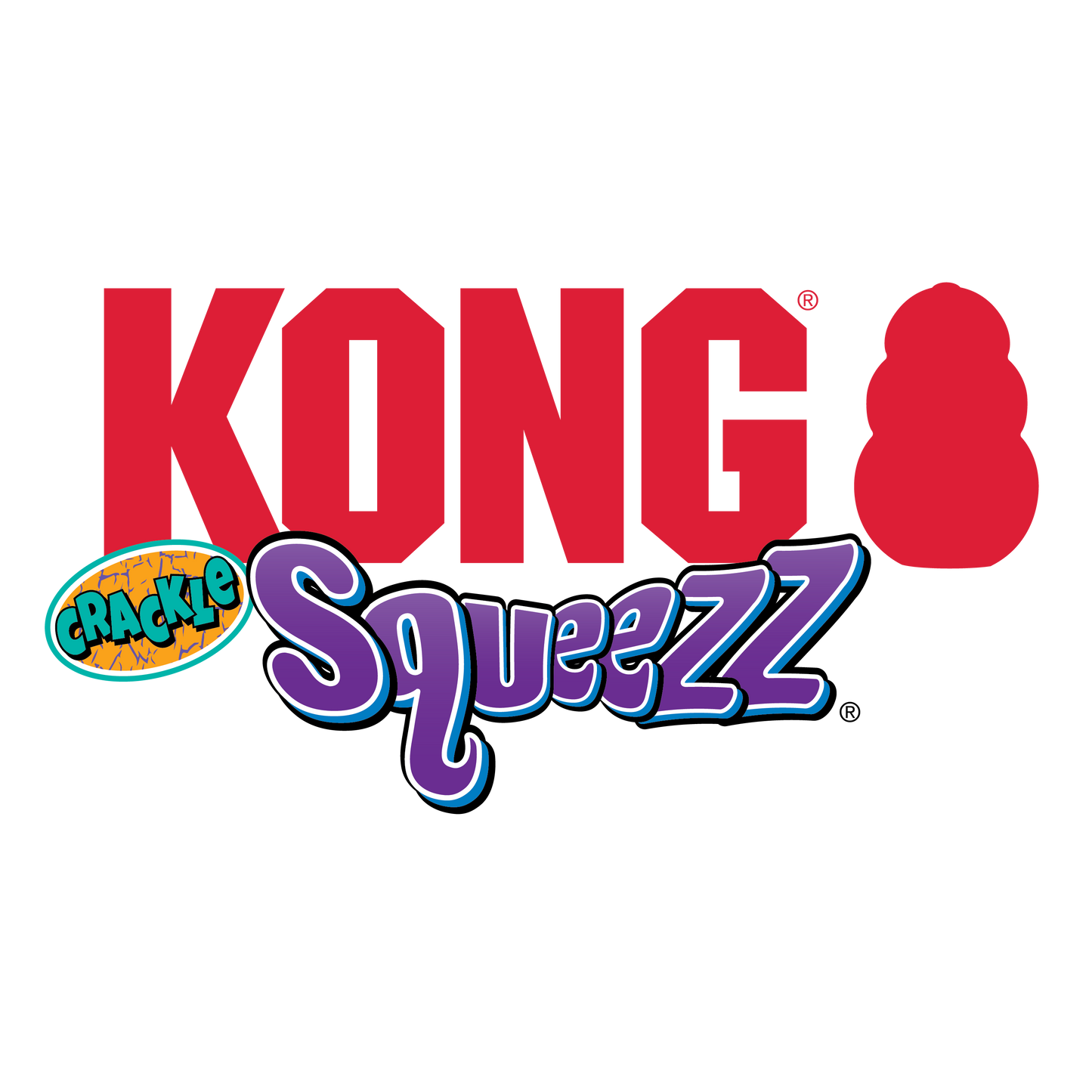 KONG Squeezz Crackle Bone Interactive Dog Toy Durable Play - gallery image 6