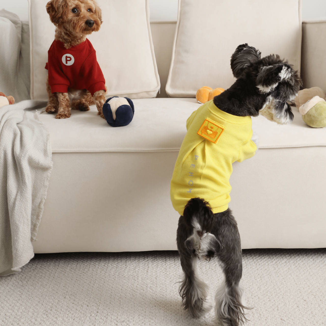 Embroidery Waffle T Shirt Yellow Dog Apparel Premium Pet - gallery image 7
