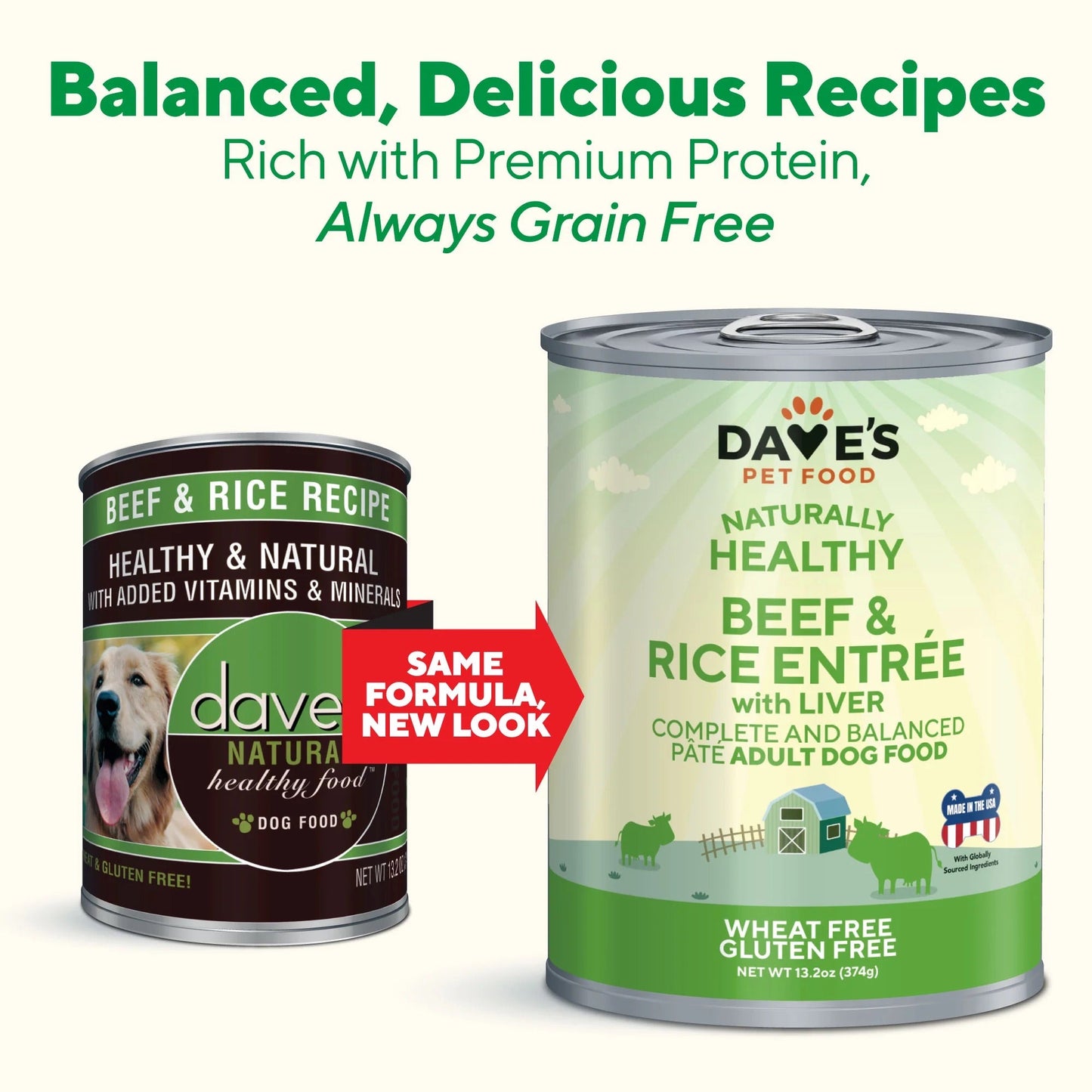 Daves Natural Beef Rice Wet Dog Food 13 2Oz Wet Dog Food - main product image