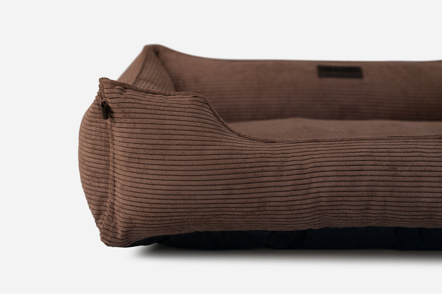 Luxury Dog Bed Fancy Corduroy Sleeper Brown for Comfort, Sup - luxury dog bed view 5 for comfort and support
