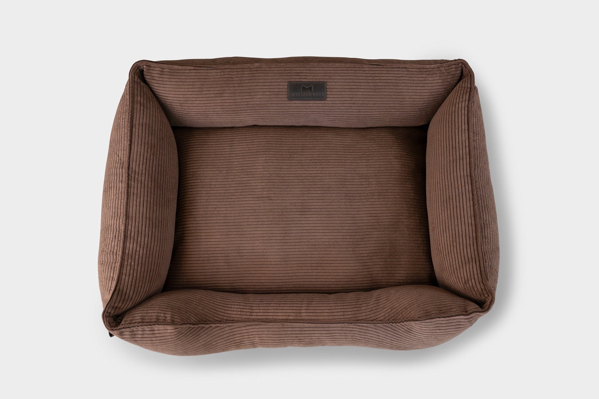 Luxury Dog Bed Fancy Corduroy Sleeper Brown for Comfort, Sup - luxury dog bed view 4 for comfort and support
