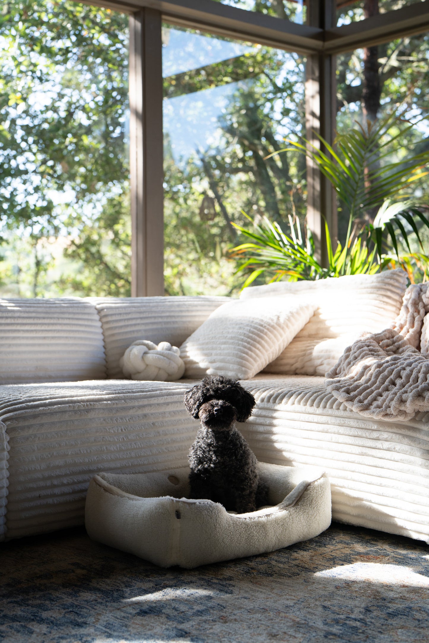 Luxury Dog Bed Furry Sleeper Gray for Comfort, Support & Sty - luxury dog bed view 4 for comfort and support