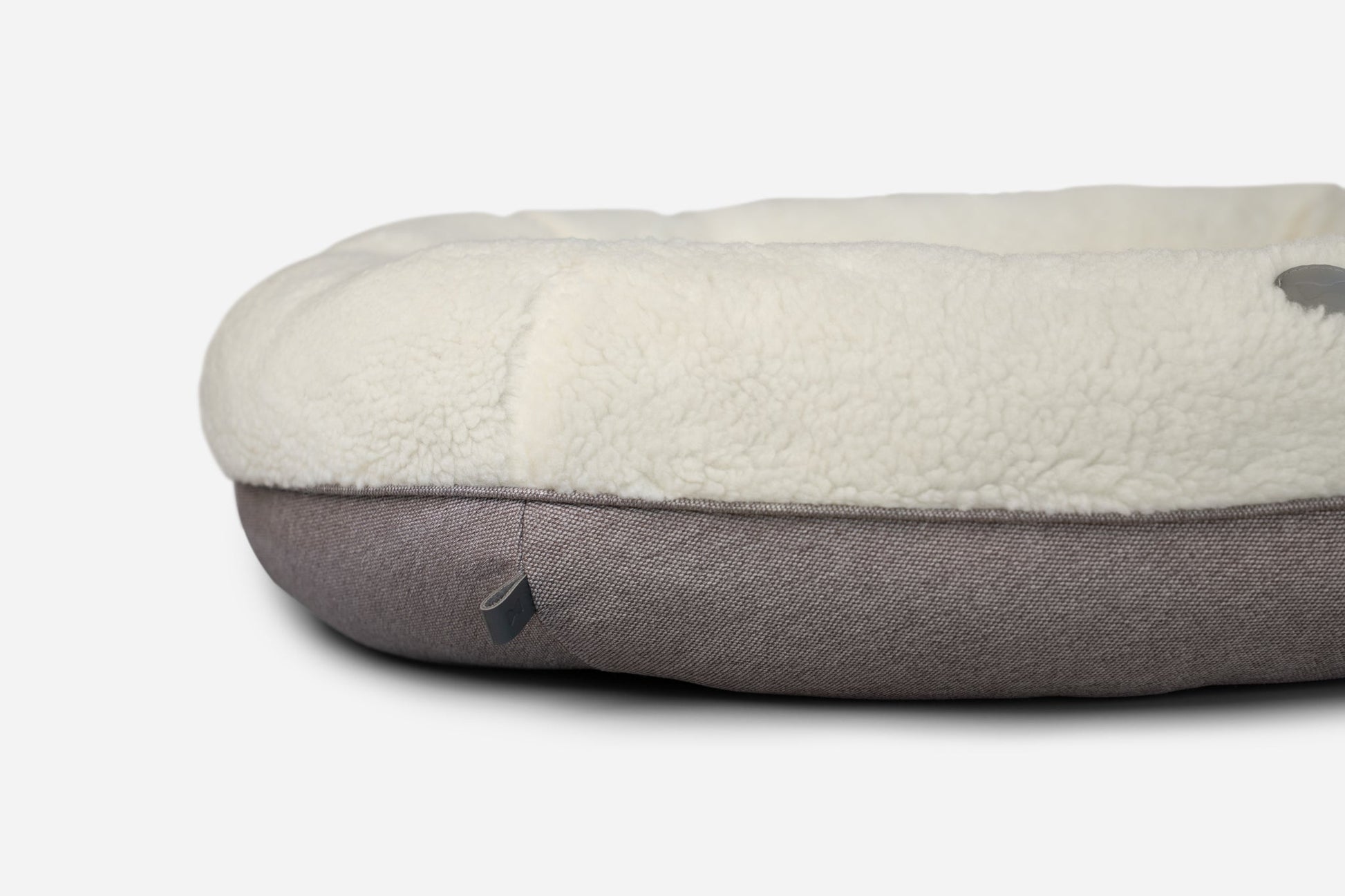 Calming Dog Bed Furry Beige Donut for Comfort, Support & Sty - luxury dog bed view 8 for comfort and support
