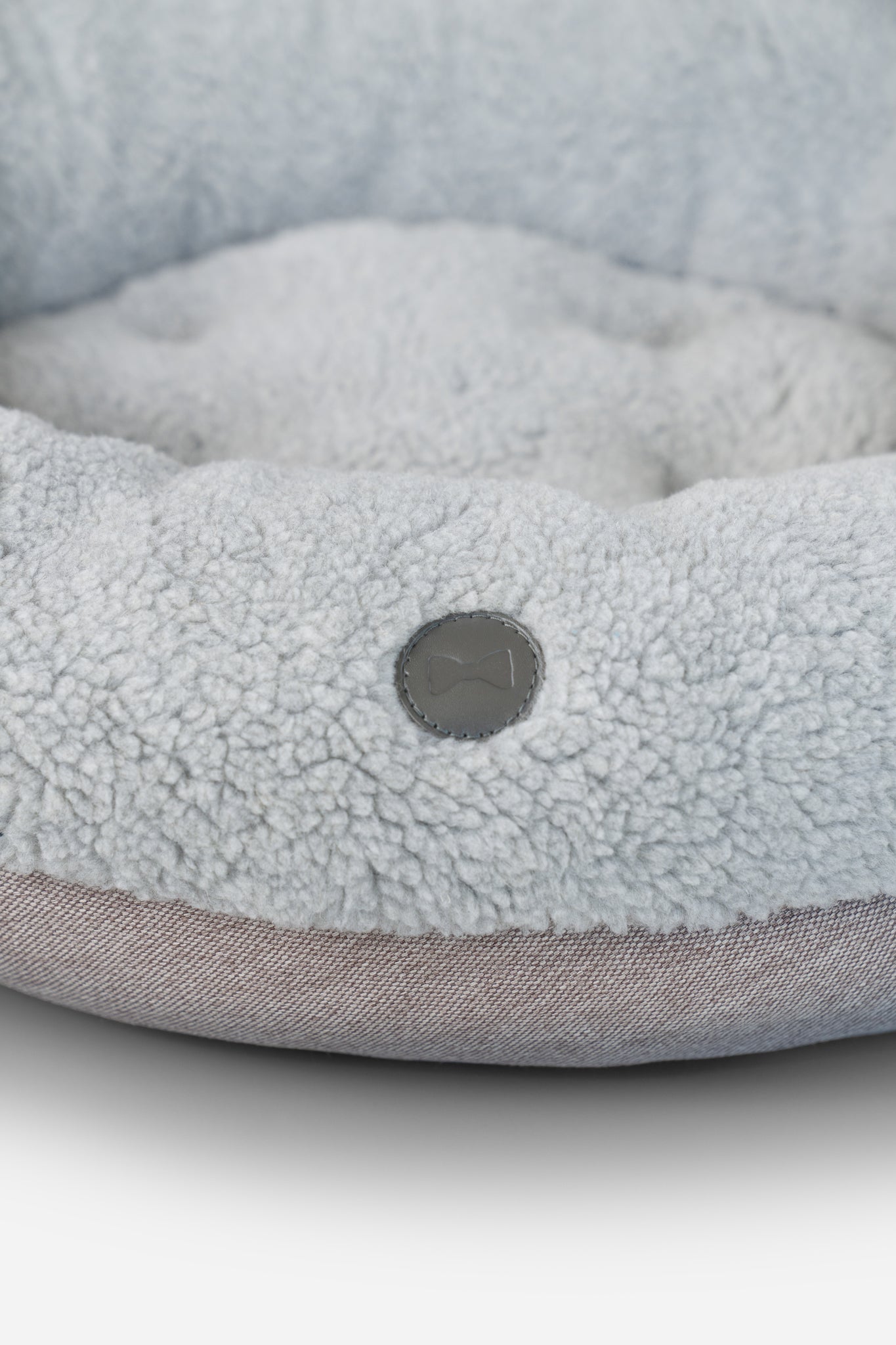 Calming Dog Bed Furry Gray Donut for Comfort, Support & Styl - luxury dog bed view 5 for comfort and support