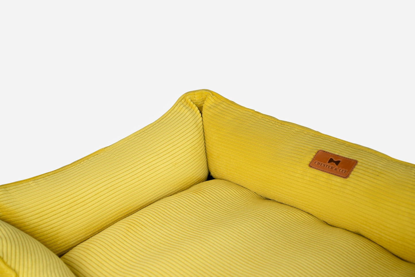 Luxury Dog Bed Fancy Corduroy Sleeper Sunny Yellow for Comfo - luxury dog bed view 7 for comfort and support